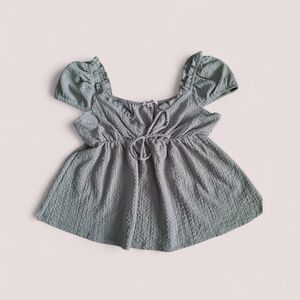 💋SUGAR KISS Green Puff Sleeve Blouse💋